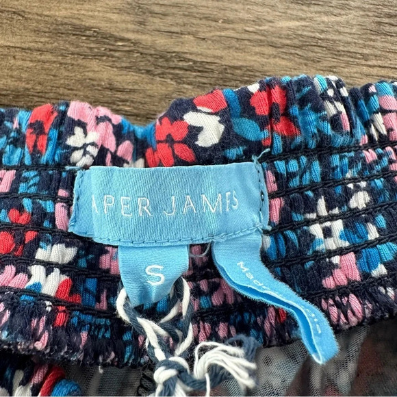 NWT Draper James size Small Pull On Flowy Shorts Blue Spring Whispy Floral New - Picture 3 of 6